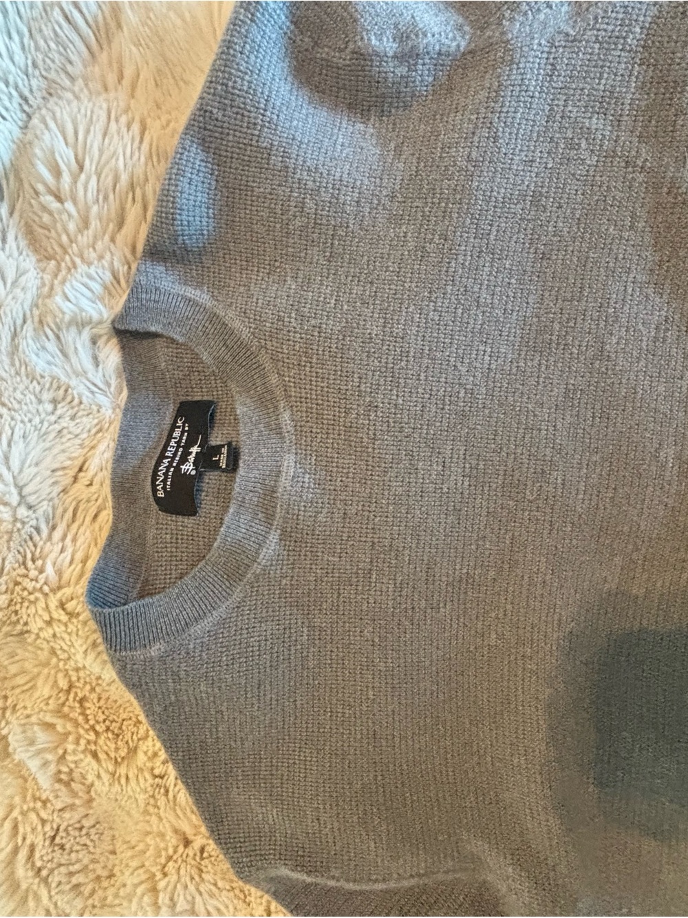 Banana Republic Men's Crewneck Sweater in Gray
